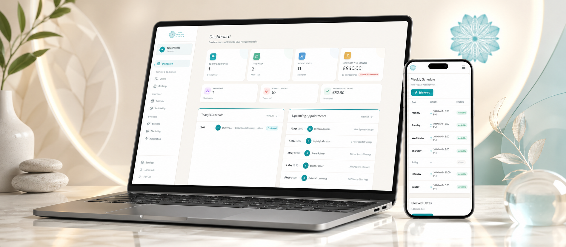 Booking platform — admin dashboard